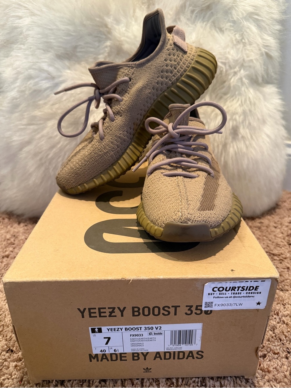 adidas Yeezy Boost 350 V2 Women's Sneakers - Brown with Olive Sole